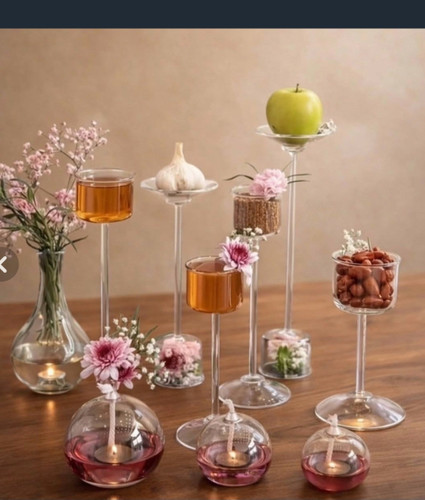 جاشمعی سه سایز پیرکس قطر ۷سانت با ارتفاع ۲۰ .۲۵.۳۰